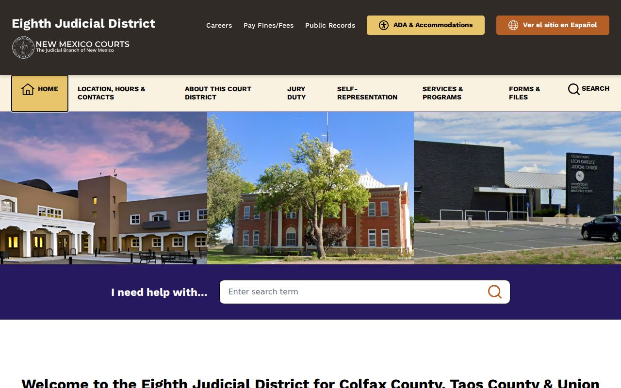 Colfax County court docket information from the Eighth Judicial District